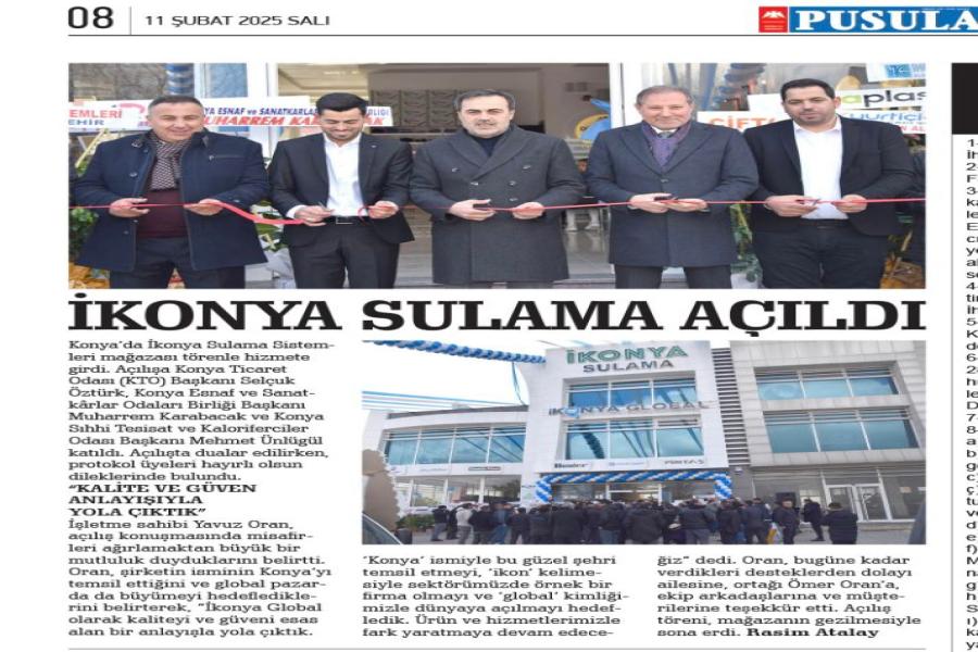 İkonya Sulama Açıldı Pusula Gazetesi