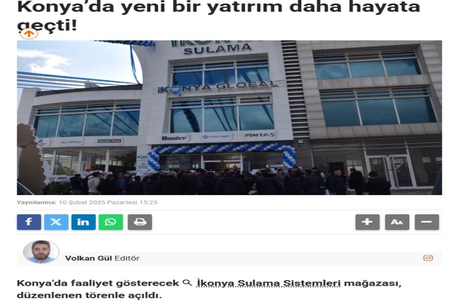 Konya’da yeni bir yatırım daha hayata geçti!